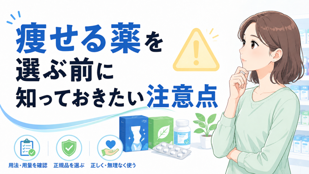 痩せる薬を選ぶ前に知っておきたい注意点