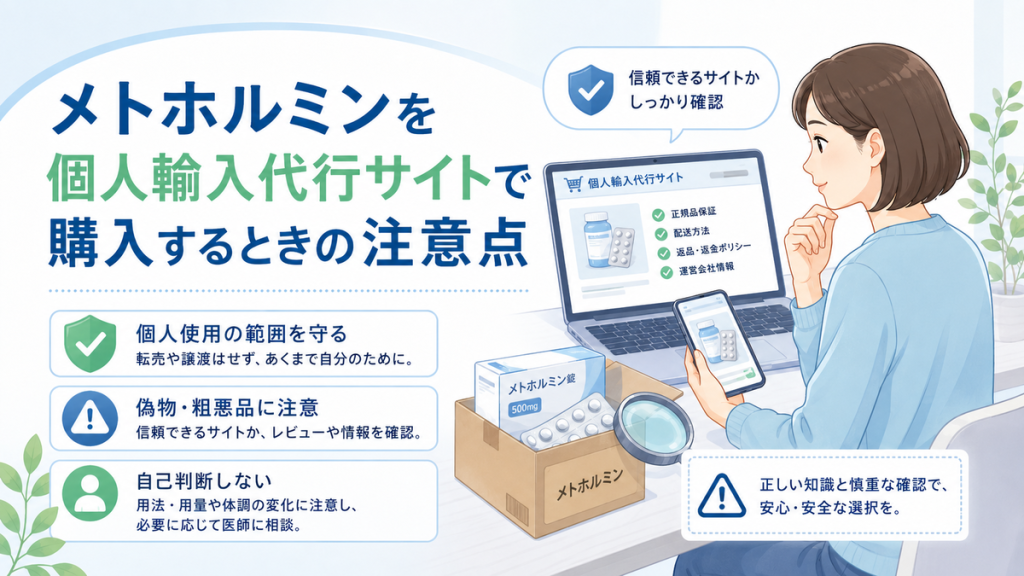 メトホルミンを個人輸入代行サイトで購入するときの注意点