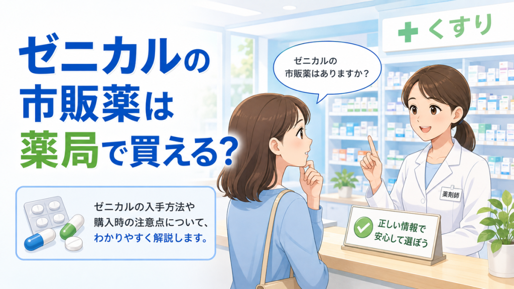ゼニカルの市販薬は薬局で買える?