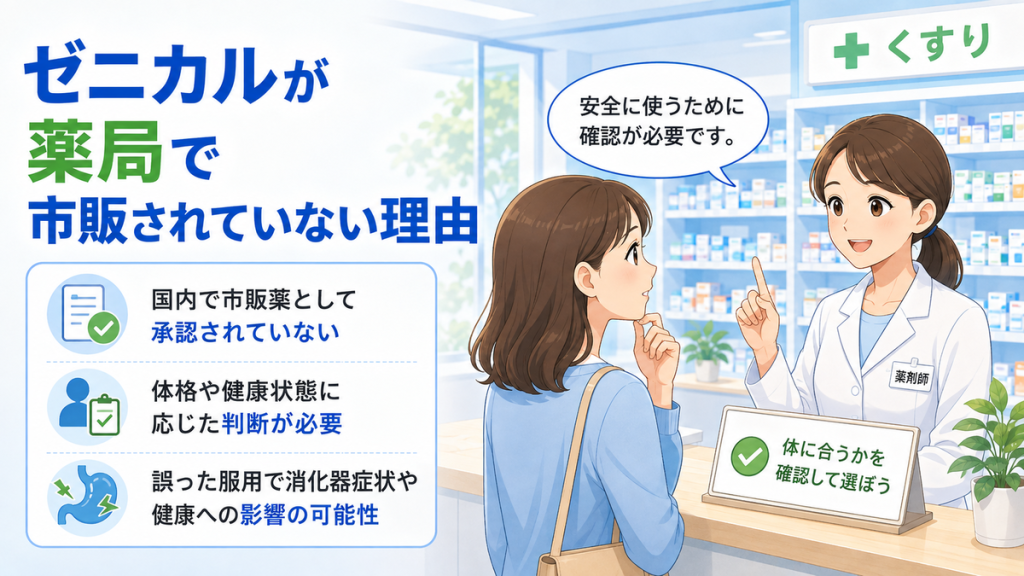 ゼニカルが薬局で市販されていない理由